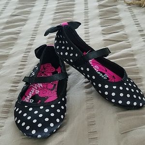 Toddler girl minnie mouse polka dot ballet flats